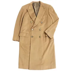 美品●Brioni ブリオーニ カシミヤ100％ 裏地ロゴ刺繍 ピークドラペル ダブルブレスト ロング丈 チェスターコート キャメル 40/50 伊製 q02-st30324-183のサムネイル