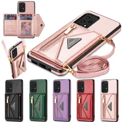【在庫セール】長ストラップ 肩がけ CASE ケース ケース 首掛け SC53B A52 斜め掛け A52 A52 ギャラクシー チェーン サムスン 手帳 ファスナー型 縄掛けカバー 5G 携帯カバー 5G Samsung クロスボディ手帳型 5色 ショルダー