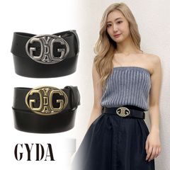 【即納】JEYSUS Symmetry GYDAレザーワイドベルト GYDA ジェイダ 072431092401 gyda レディース ベルト フリーサイズ ゴールド シルバー 黒 ブラック gyda ベルト レザーベルト 本革 黒ベルト 新品 正規品