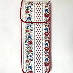 南仏プロヴァンス ティッキングルージュリネン ハート刺繍 手縢ランジェリーケース 樹脂粘土ベビー おしゃぶりベビー おっとり女の子 南仏プロヴァンス