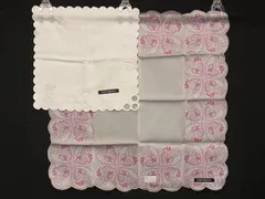 ■新品同様～■ YVESSAINTLAURENT イヴサンローラン コットン さくらんぼ柄 ハンカチーフ 2点セット まとめ売り DI6174