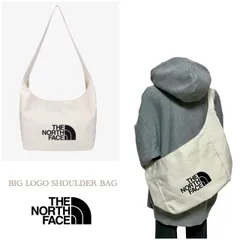 THE NORTH FACE ノースフェイス ビッグロゴ ショルダーバッグ エコバッグ 旅行 買い物 かばん クリーム色 海外限定