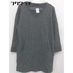 ◇ Munich ミューニック ストライプ 長袖 ミニ ワンピース サイズOS グレー レディース  【中古】 【1106100004821】のサムネイル