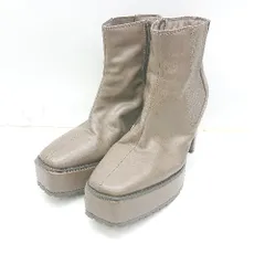 ◇ ⊇ AZUL BY MOUSSY アズールバイマウジー 側面ファスナー ブーツ サイズL ブラウン レディース E  【1409100016093】