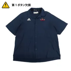 【最終値下げ SALE】adidas アディダス 半袖シャツ ワンポイント 夏服 ネイビー XL　B202507