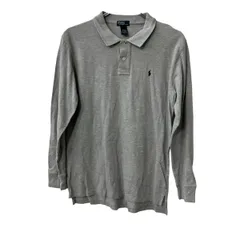 POLO RALPH LAUREN 長袖 ポロシャツ XL グレー ポロ ラルフローレン 古着卸 アメリカ仕入 a708-5012