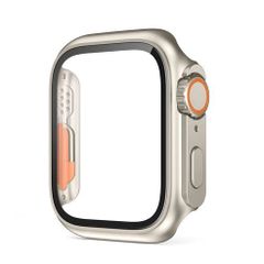 アップルウォッチカバー（Apple Watchカバー）Ultra風PC強化ガラスケース【チタンシルバー】40mm/41mm/42mm/44mm/45mm/46mm対応 [BELTIES]