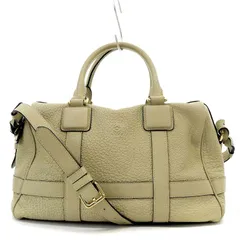 ロエベ LOEWE パセオ PASEO アナグラム 2WAY ボストンバッグ ハンドバッグ ショルダーバッグ 斜め掛け レザー ベージュ /YO20 ■OHのサムネイル