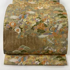 服部織物　袋帯　白鳥緞子　唐織波柄　六通 服部織物 袋帯 白鳥緞子 唐織波柄 六通 - メルカリ