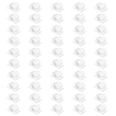 【送料無料】ホワイト DPISILYY ケーブルクリップ 50個入り ケーブルホルダー コードホルダー コードフック コード収納 配線整理 ケーブル固定具 ケー