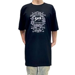 オリジナル ビッグ Tシャツ BEATLES ビートルズ ジョンレノン ポールマッカートニー ジョージハリスン リンゴスター 曲名 黒 ブラック 2XL(3L) 3XL(4L) 4XL(5L) 5XL(6L) オーバー サイズ メンズ レディース ユニセックス