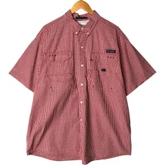 古着 コロンビア PFG SUPER BONEHEAD ギンガムチェック オムニシェイド 半袖 フィッシングシャツ メンズXL相当 ボタンダウン/eaa578081