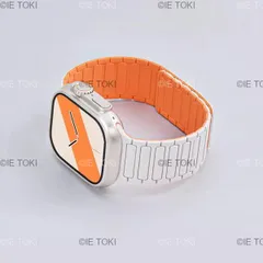 Apple Watch用磁気スポーツバンド,iwatchシリーズ用シリコンストラップ,ウルトラ2,9,8,7,6,5,4,49mm, 45mm, 44mm, 42mm 38mm、40mm、41mm