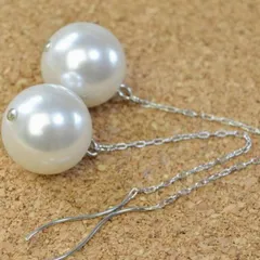 Pt900 南洋真珠 アメリカンピアス 15.2m 15.4m