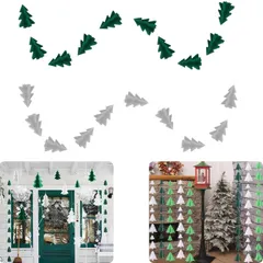 【在庫セール】ひも付き インテリア 壁飾り 立体 ミニクリスマスツリー装飾 厚紙 飾り 雰囲気作り 手作り クリスマス 収納便利 再利用可能 壁掛け DIY おしゃれ クリスマスツリー 人気 クリスマスツリー 部屋 壁 (2本セット) 玄関 クリスマス オーナ