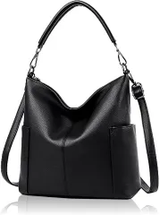 ノーブランド 母の日 トートバッグ レディース 斜めがけ ショルダーバッグ 大容量 通勤バッグ 肩掛け カバン a4対応( ブラック)