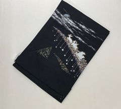 ms241029-5 クリスマス  帯 パーティー 絹 正絹　九寸　名古屋帯 西陣織 クリスマスシリーズ 　サンタクロース　 ツリー