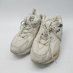 ◇ Θ FILA フィラ ローカット スニーカー シューズ サイズ240 ベージュ系 レディース E 【1504240009476】