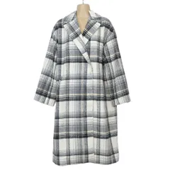 【新品！】Te chichi テチチ★大人可愛いシックなタータンチェック柄♪定番 チェスター コート 白系 秋冬 Fサイズ 着回し力抜群 z4189ｓ