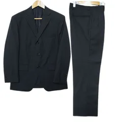 ◇ 【未使用】ILCONTENTO イルコンテント 3つボタン シングルスーツ ストライプ A4 身長165cm 背抜き 春夏■管理番号L28726SSS25-250420-50(1350)