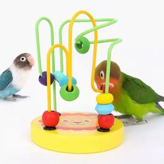No.1132小鳥＆小動物さんの天然素材ガジガジおもちゃ♬2点バードトイ
