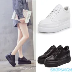 スリッポンスニーカーレディースおしゃれ厚底ウォーキングカジュアルハイカットインヒールインソールシューズ靴美脚脚長5cm673