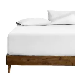 新品 SowooHome ボックスシーツ マットレスカバー 洗える さらさら肌触り ナチュラル おしゃれ 無地 吸水速乾 シングル・100×200cm ホワイト A2