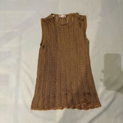 LOEWE ロエベ Tops トップス ブラウン size:M【代官山A07】