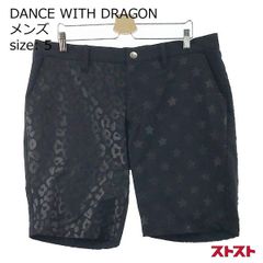 【新品タグ付き】ダンスウィズドラゴン ハーフパンツ 刺繍 サイズ5 花柄 美品 ダンスウィズドラゴン ハーフパンツ スカル ドラゴン 刺繍 ゴルフ