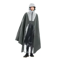 ☆ グリーン ☆ 4XL ☆ レインコート おしゃれ 男女兼用 レインコート レインポンチョ 自転車 自転車用レインコート 自転車カッパ 雨具 カッパ レインウェア 雨合羽 雨がっぱ リュック対応 フード付き ツバ レディース メンズ 男女兼用 ユニセックス