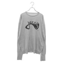 UNIFORM EXPERIMENT (ユニフォームエクスペリメント) 23SS×フラグメント ジャジージェイ ジャジーファイブ クルーネックニット セーター グレー UE-230010のサムネイル