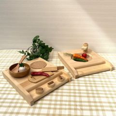 セパレートキッチン★卓上キッチン ★おままごとキッチン★ミニキッチン★pap&mam ♪チュラル色