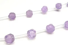ラベンダーアメジスト 薔薇バラカット 10mm １連（15粒入り） パワーストーン 天然石 _R5405-10