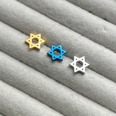 ボディピアス　六芒星　ディスクキャッチ　16G