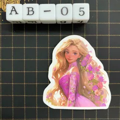 防水ステッカー　プリンセス　お姫様　イラスト　かわいい　装飾　シール　AB-5