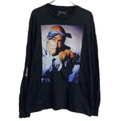ロンT ロングTシャツ L ブラック プルオーバー 2PAC アームプリント アーティスト 古着卸 アメリカ仕入 a611-8723