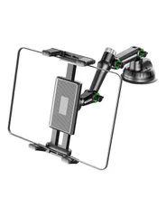 運転席車 タブレットスタンド 360度回転 強力吸盤 ipadスタンド車 粘着ジェル モニタースタンド3セグメント可動式 運転席 反落ちる拡張可能な約20cm 車載ホルダー ipad 車載タブレットホルダー 全機種対応 車タブレットホルダー LILIWERのサムネイル