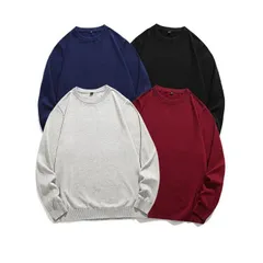 ニットセーター セーター メンズ ニット クルーネック 上着 トップス 厚手 防寒 暖かい 長袖 無地 シンプル ベーシック カジュアル おしゃれ ゆったり 通学 通勤 ファッション 秋 秋物 冬 冬物 XDqi632