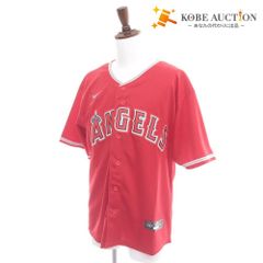 ■ ナイキ 大谷翔平 レプリカ ユニフォーム 半袖 トップス エンゼルス ロゴ刺繍 メンズ M レッド タグ付き 未使用