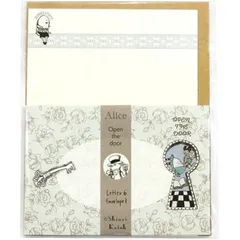 【数量限定】　木野瀬印刷　レターセット　アリス　OPEN THE DOOR　LS-01065　Shinzi Katohデザイン　新品未使用　送料無料