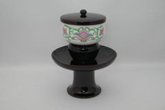 【仏具】高茶台 溜塗 4.5号【送料込み】