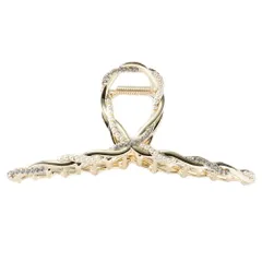 【C：ゴールド×ワンサイズ】[Cream dot. クリームドット公式] ヘアアクセサリー レディース バンスクリップ ヘアクリップ 大きめ ボリューム パール ビジュー ツイスト ひねり しっかり留まる 髪留め まとめ髪 毛量 多い 多毛 大人