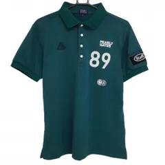 【超美品】パーリーゲイツ 半袖ポロシャツ グリーン 背面ロゴ ニコちゃん スマイル  メンズ 5(L) ゴルフウェア 2024年モデル PEARLY GATES