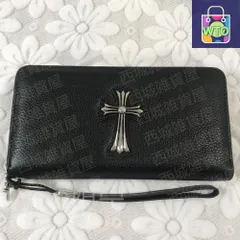 クロムハーツ 財布 並行輸入品 クロムハーツ財布コピー カードケース#2 ブラックヘビーレザー