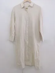 ◇ AZUL BY MOUSSY アズールバイマウジー コットン100％ 長袖 膝下丈 ワンピース サイズS アイボリー レディース P  【中古】 【1211180005382】のサムネイル