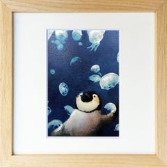 おかもとみわこ シルクスクリーン 版画 AP ペンギン 地球 雪山 - メルカリ