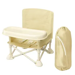 【特価セール】SouYuuKai ベビーチェア テーブルチェア キッズチェア 子供 赤ちゃん お食事椅子 折り畳み携帯式 軽量 幼児用 滑り止め 丈夫 安全ベルト 離乳食 屋内 屋外 収納袋付き 耐荷重15kg