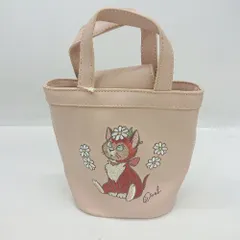 ◇ Θ ACCOM MODE アコムモード ディズニーキャラクター刺繍 ハンドバッグ ベージュピンク系 レディース E  【1505130012521】