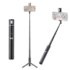 【在庫セール】ベルボン Velbon スマホ三脚 Coleman(コールマン) セルフィー ライトワンスタンド AZ ブラック LEDライト付き 自撮り棒＆スタンド Bluetooth対応リモコン搭載 iPhone Android 対応 セルカ棒 490799