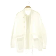 エンフォルド ENFOLD 24SS TWO-WAY SHORT-BLOUSON シャツブルゾン ジャケット 38 白 ホワイト /MF ■OSのサムネイル